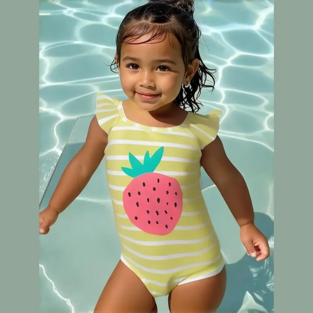 Baby Gap Ruffle Strawberry Swimsuit NWT